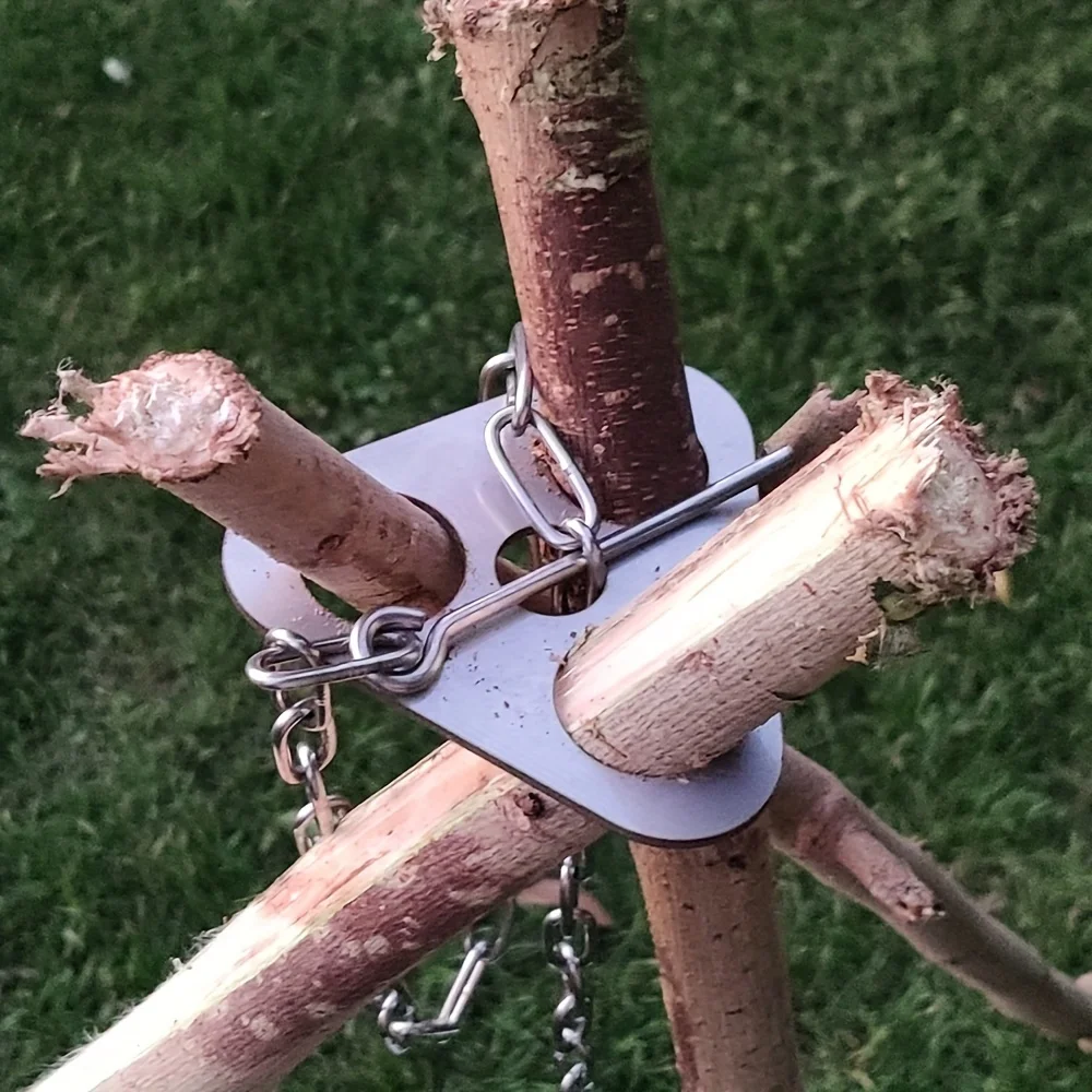 ステンレス製キャンプ用三脚ポータブル着脱式焚き火用吊り下げラ - Camping Cooking Multi Tool のレビューと価格