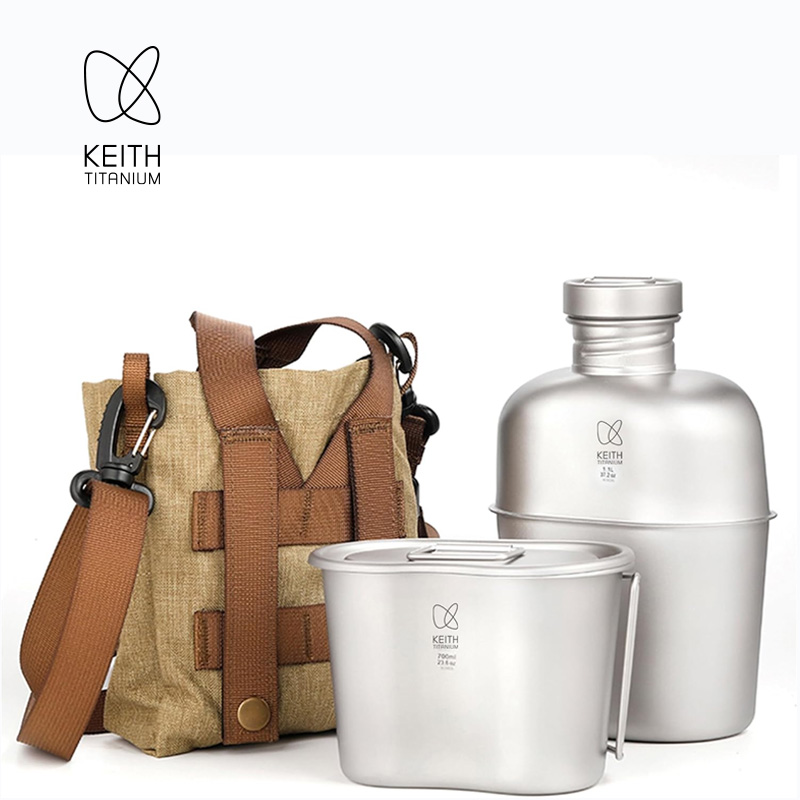 KEITH 純チタン製キャンティーン メスキット、超軽量ウォ - Camping Cooking Mess Kit のレビューと価格