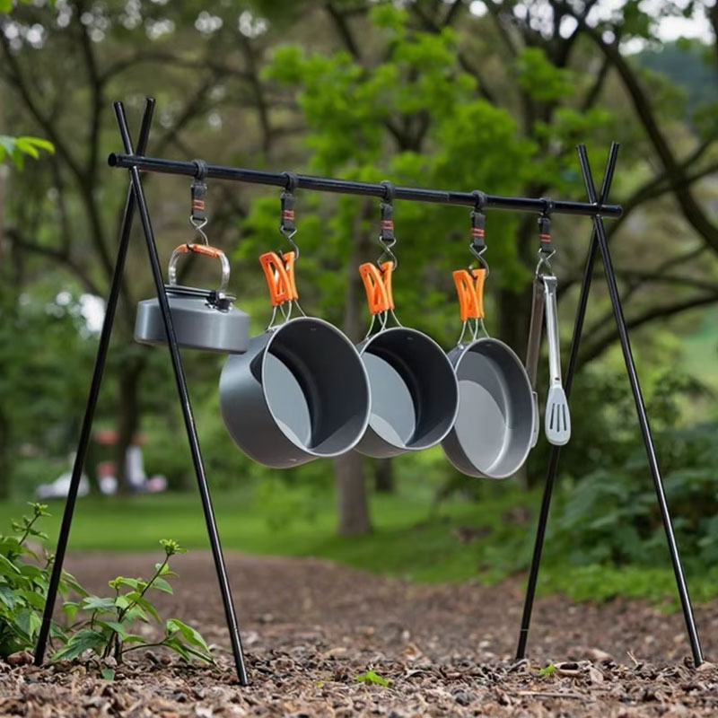 キャンプ用調理器具 ノンスティック 軽量 ガス焚きアルミ鍋セ - Camping Cooking Mess Kit のレビューと価格