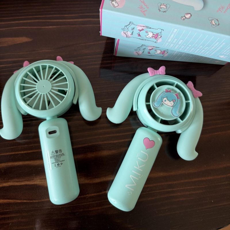 初音ミクミニハンドヘルドファン冷却ファン家庭用オフィス旅行ア - Camping Cooking Fire のレビューと価格