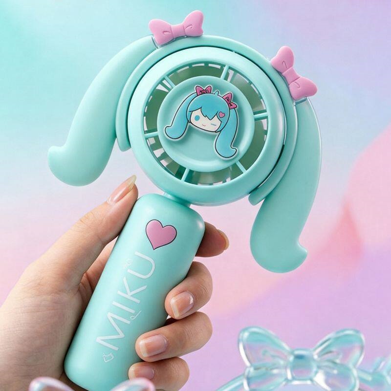 初音ミクミニハンドヘルドファン冷却ファン家庭用オフィス旅行ア - Camping Cooking Fire のレビューと価格