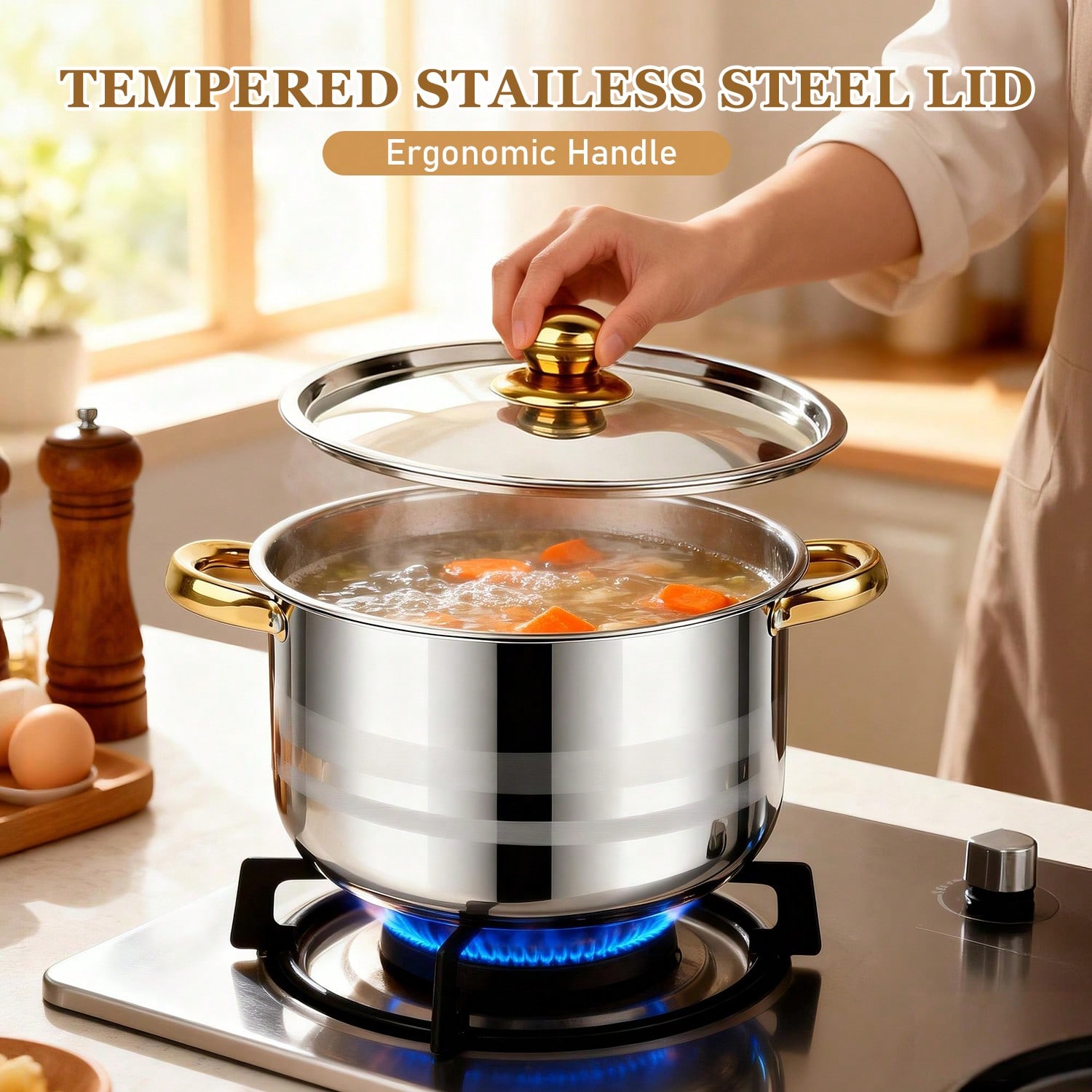ステンレス製鍋セット モダンラグジュアリー調理器具 ストック - Camping Cooking Tool Set のレビューと価格
