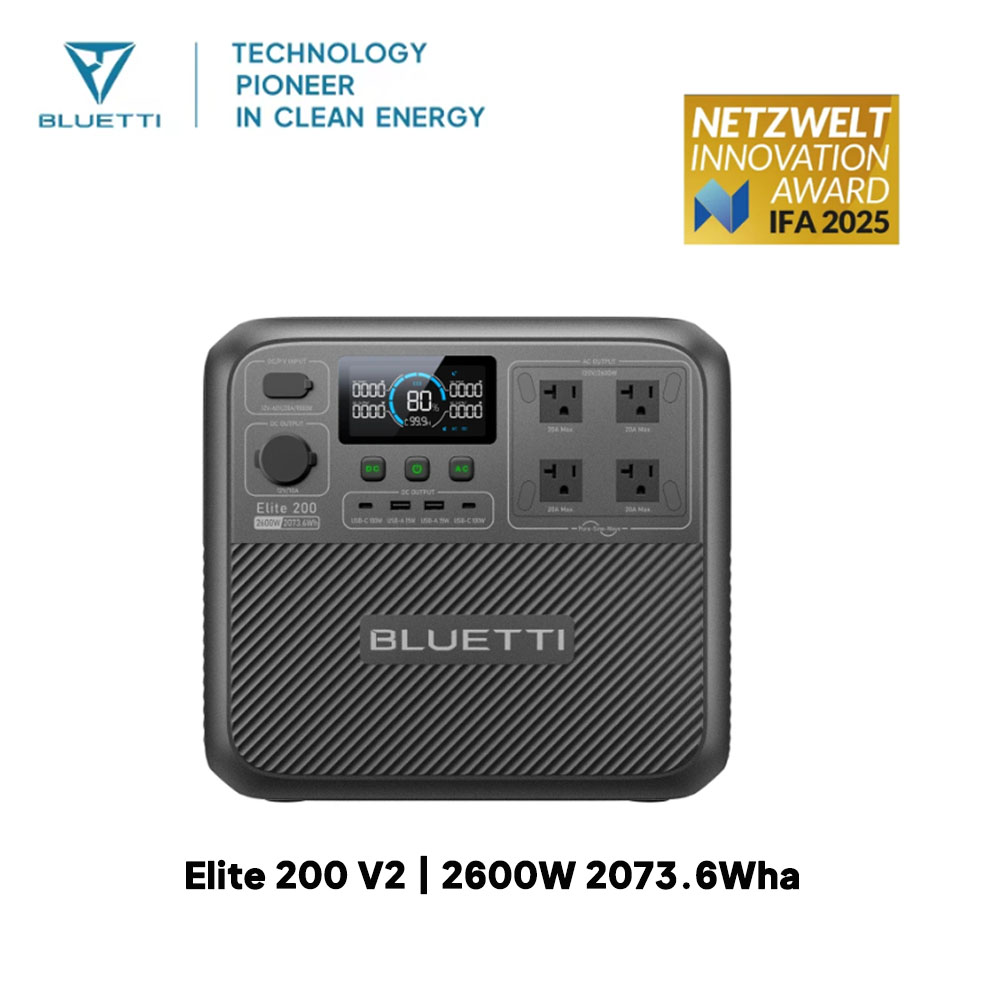 【リニューアル】BLUETTI Elite 200 V2 ポ - Solar Oven Camp のレビューと価格