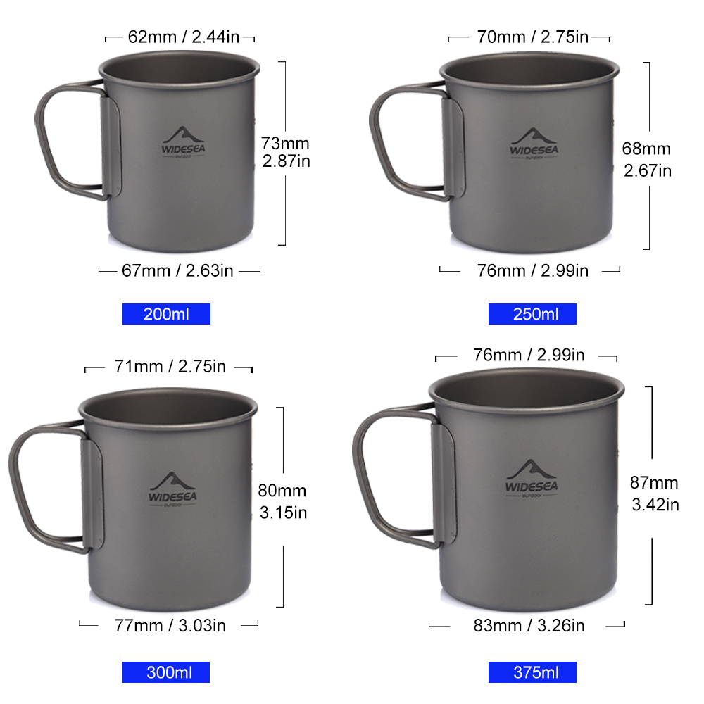 Widesea キャンプマグチタンカップ観光食器ピクニック用 - Quechua Camping Cooking Set のレビューと価格