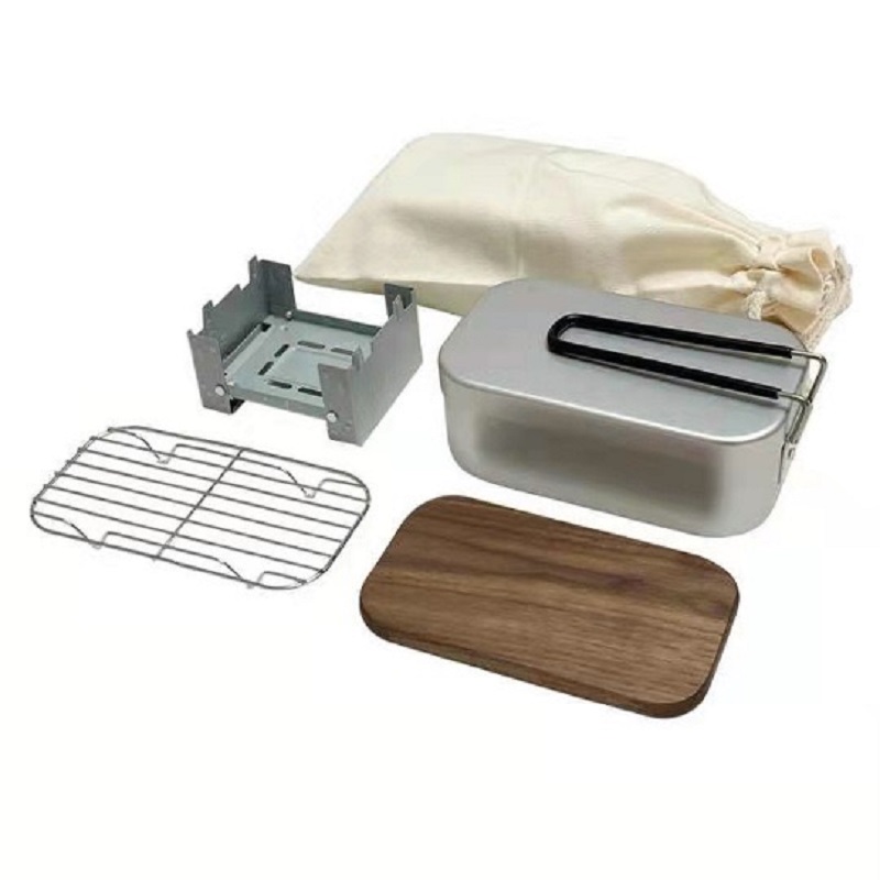 アウトドアアルミメスキット、スチームラックストーブセット、ポ - Camping Cooking Mess Kit のレビューと価格