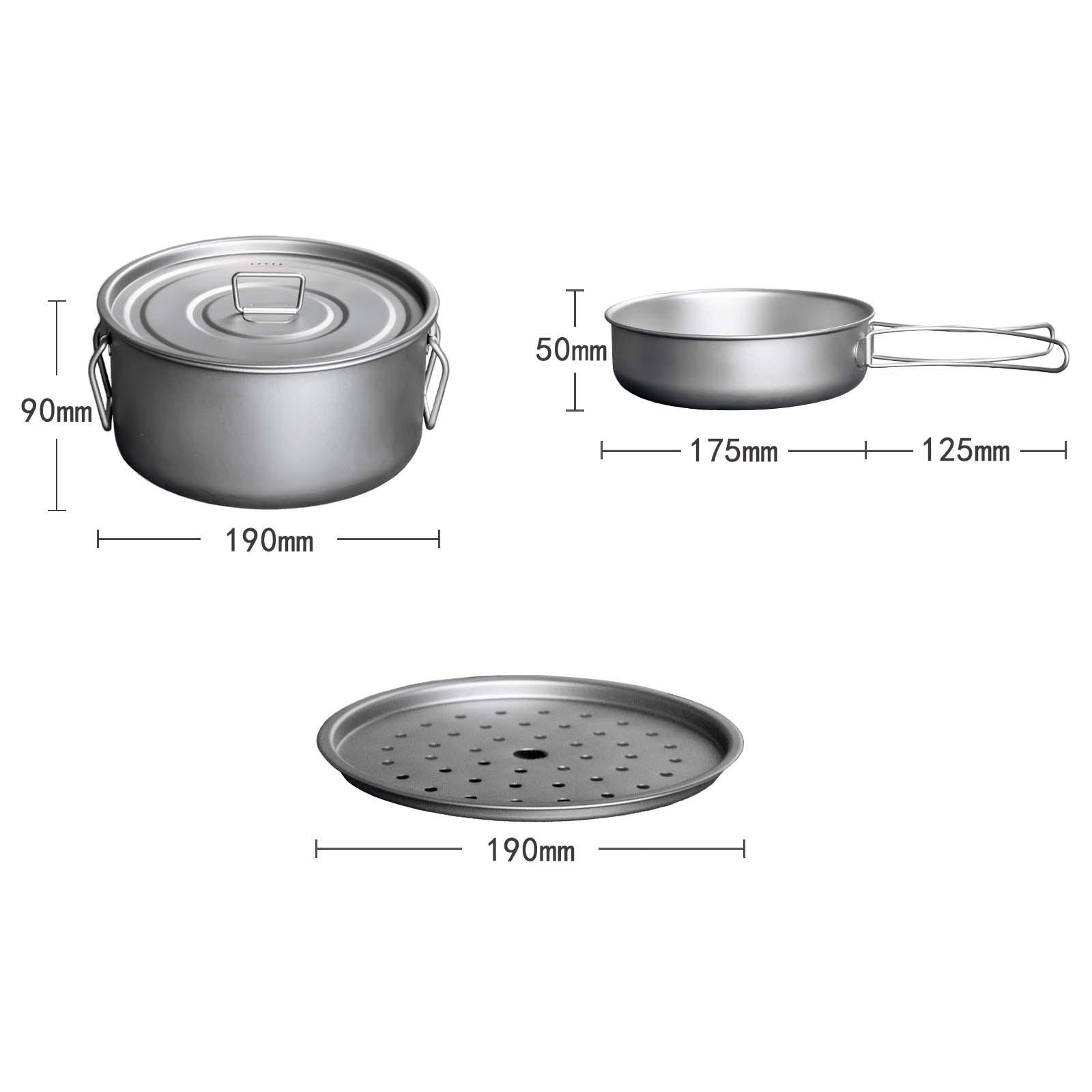 キャンプ用調理器具、食器セット、アクセサリー、テーブルウェア - Camping Cooking Mess Kit のレビューと価格
