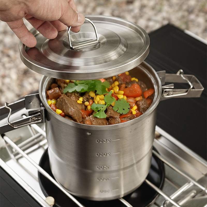 C69 アウトドアクッキングステンレス製食器セット、ピクニッ - Camping Cooking Mess Kit のレビューと価格