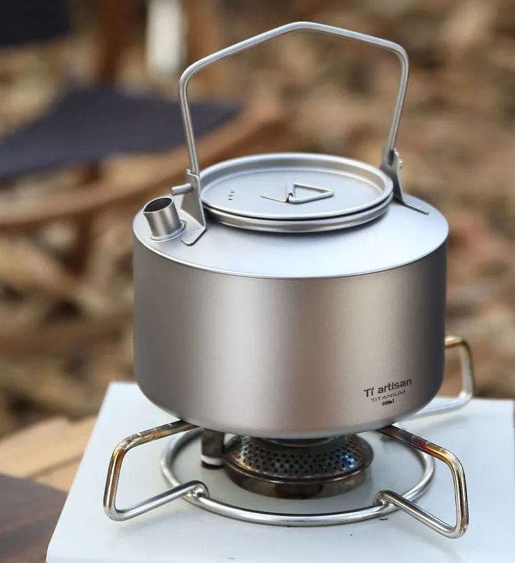 キャンプ水調理ケトルチタンケトル 980 ミリリットル茶コー - Camping Cooking Tool Set のレビューと価格
