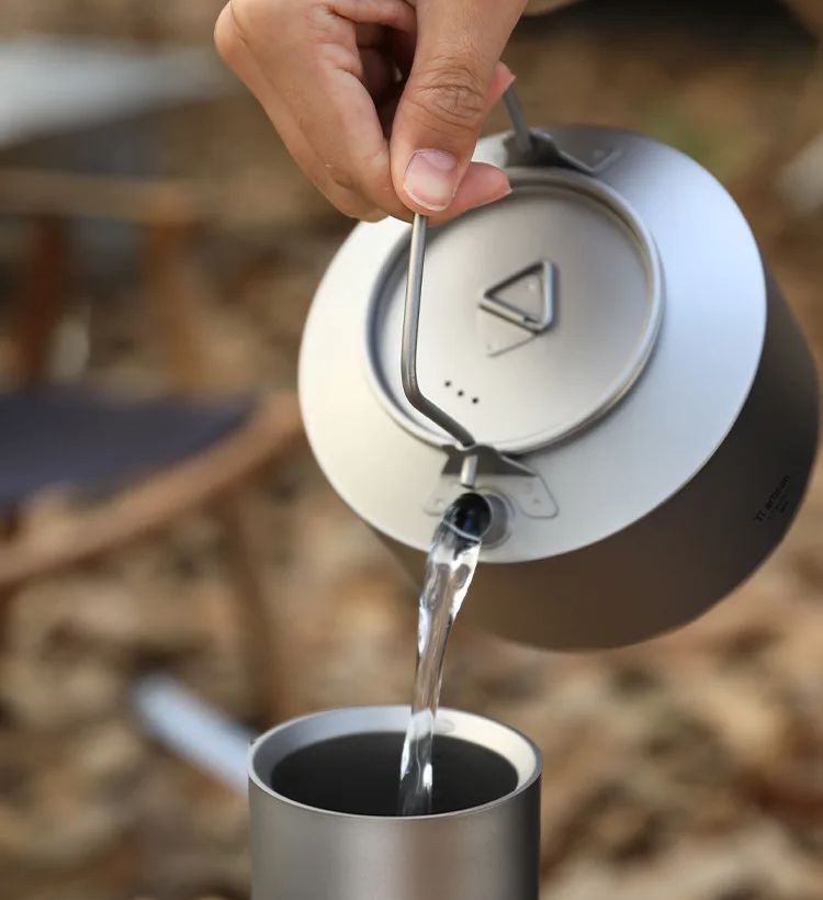 キャンプ水調理ケトルチタンケトル 980 ミリリットル茶コー - Camping Cooking Tool Set のレビューと価格