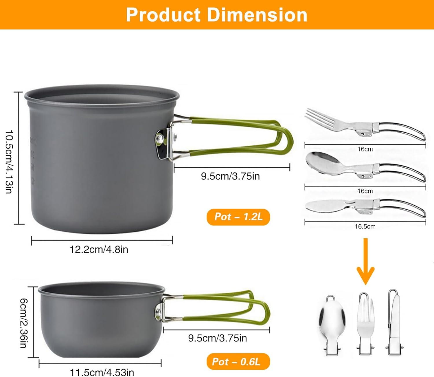 キャンプ用調理器具セット、バックパッキング用鍋、キャンプ用調 - Camping Cooking Mess Kit のレビューと価格