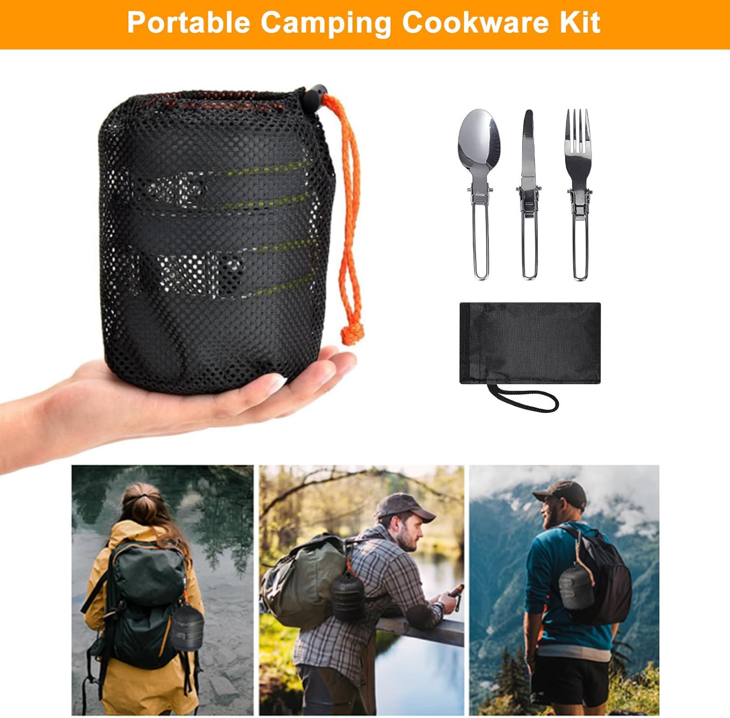 キャンプ用調理器具セット、バックパッキング用鍋、キャンプ用調 - Camping Cooking Mess Kit のレビューと価格