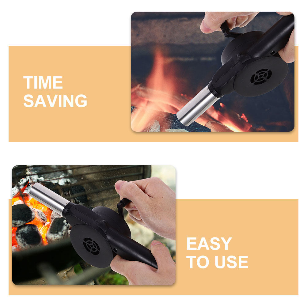 手動送風機 ブラック ハンドクランク バーベキューファン 屋 - Camping Cooking Fire のレビューと価格